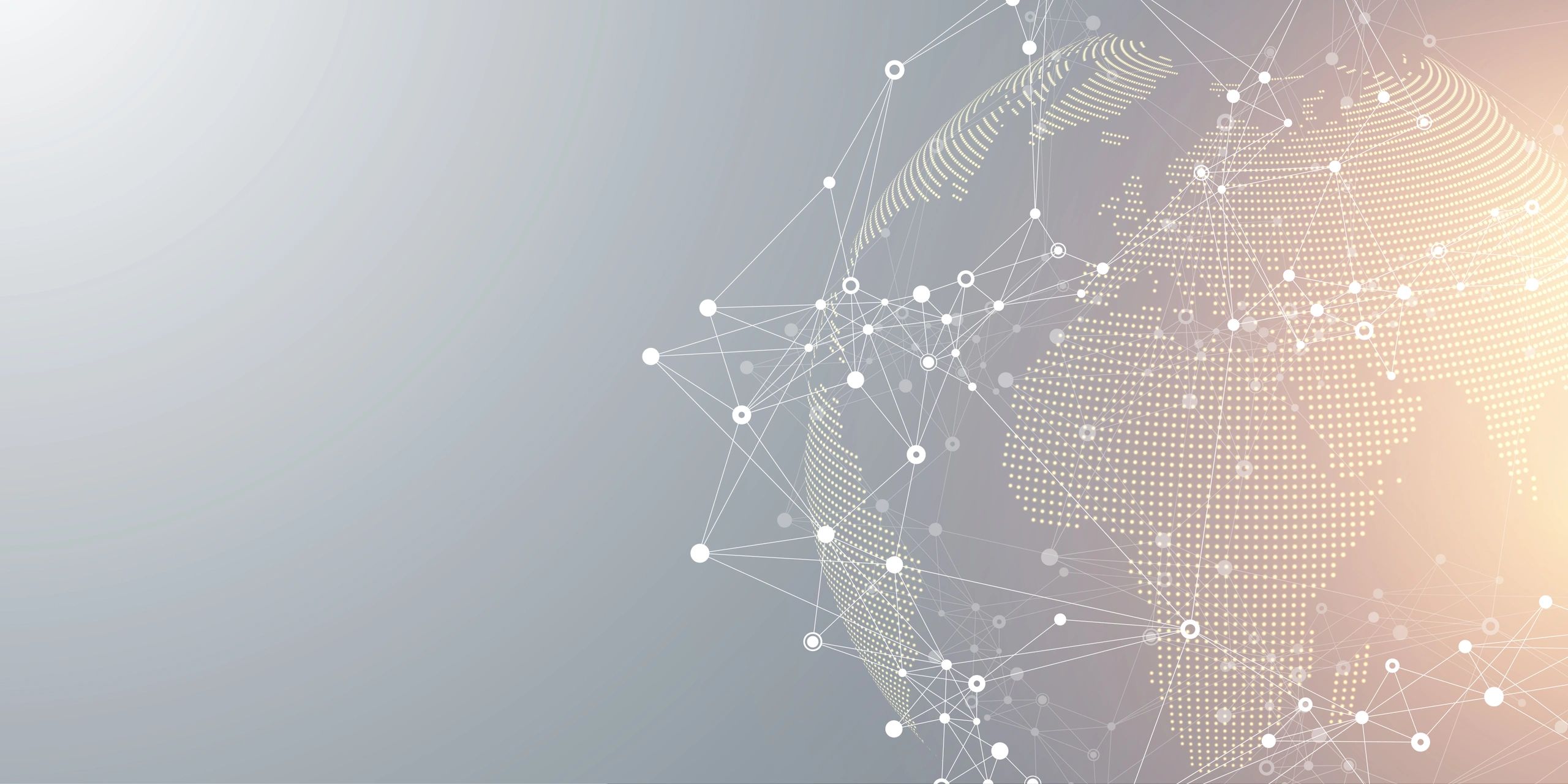 Abstract global network illustration representing cross-border reach