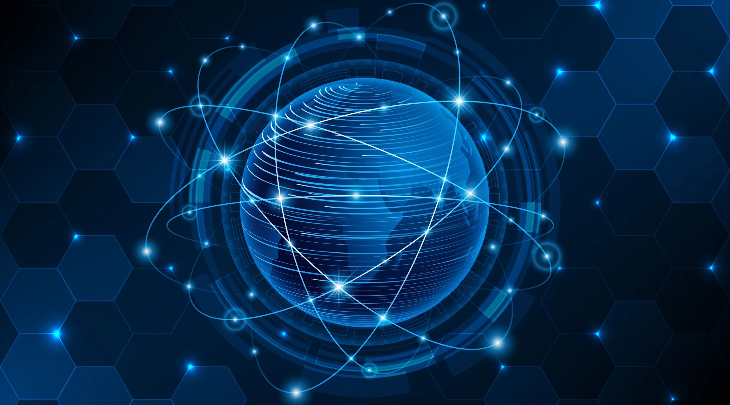 Abstract global network visual representing global investment connectivity